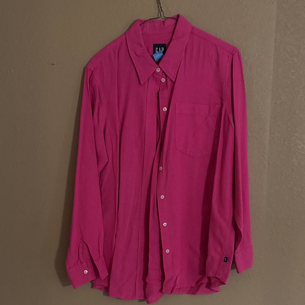 GAP Fuchsia Long Sleeve Shirt